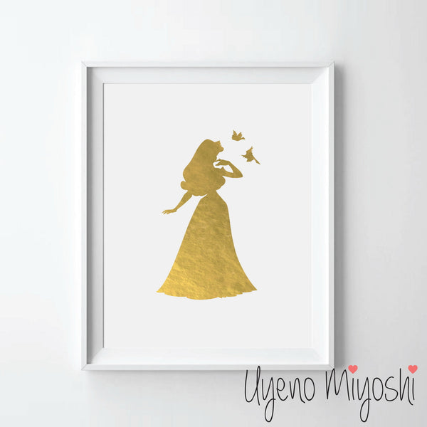 Disney Princess Sleeping Beauty Gold Foil Print Uyeno Miyoshi Disney Princess Sleeping Beauty Gold Foil Print Uyeno Miyoshi