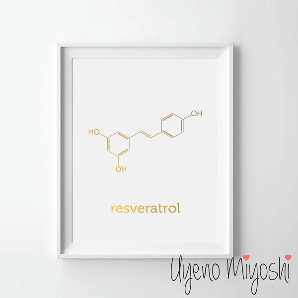 Chemical Molecule - Resveratrol (Red Wine)