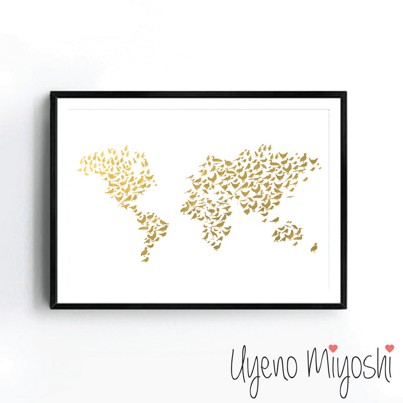 World Map - Bird