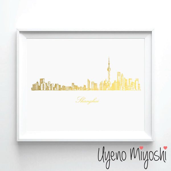 Shanghai Skyline Sketch