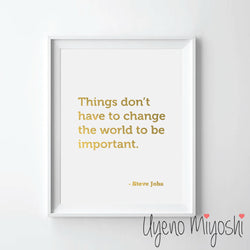 Things Don't Have to Change the World to be Important