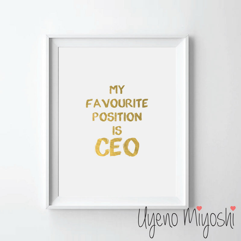 My Favorite Position is CEO