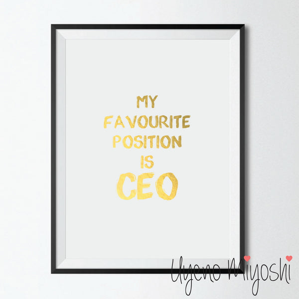 My Favorite Position is CEO