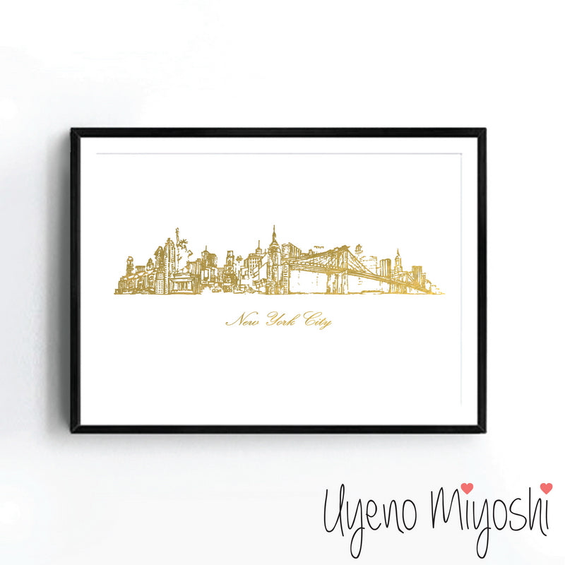 New York City Skyline Sketch