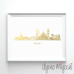 Istanbul Skyline Sketch