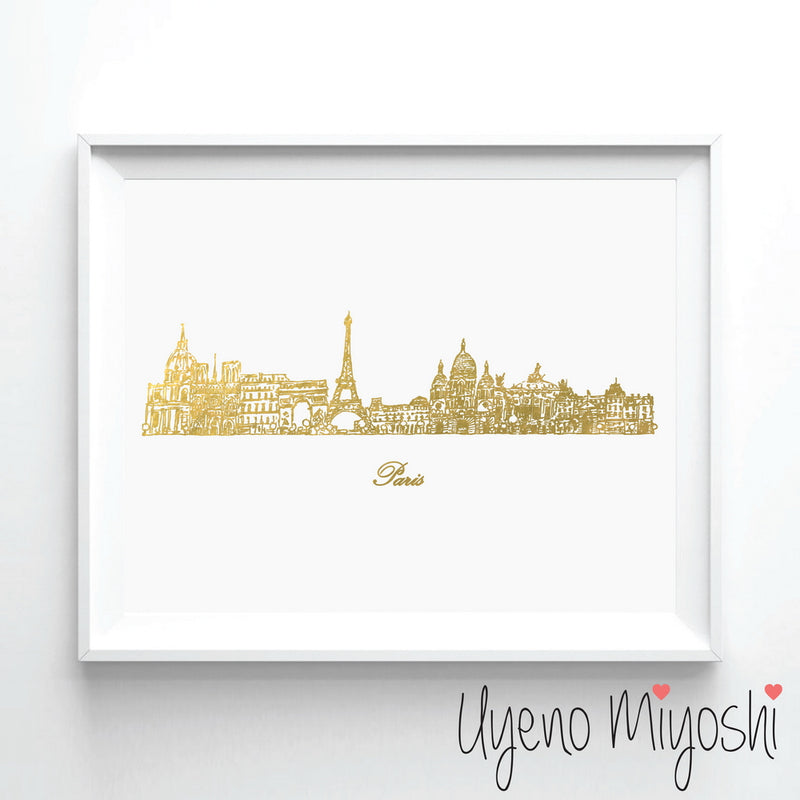 Paris Skyline Sketch