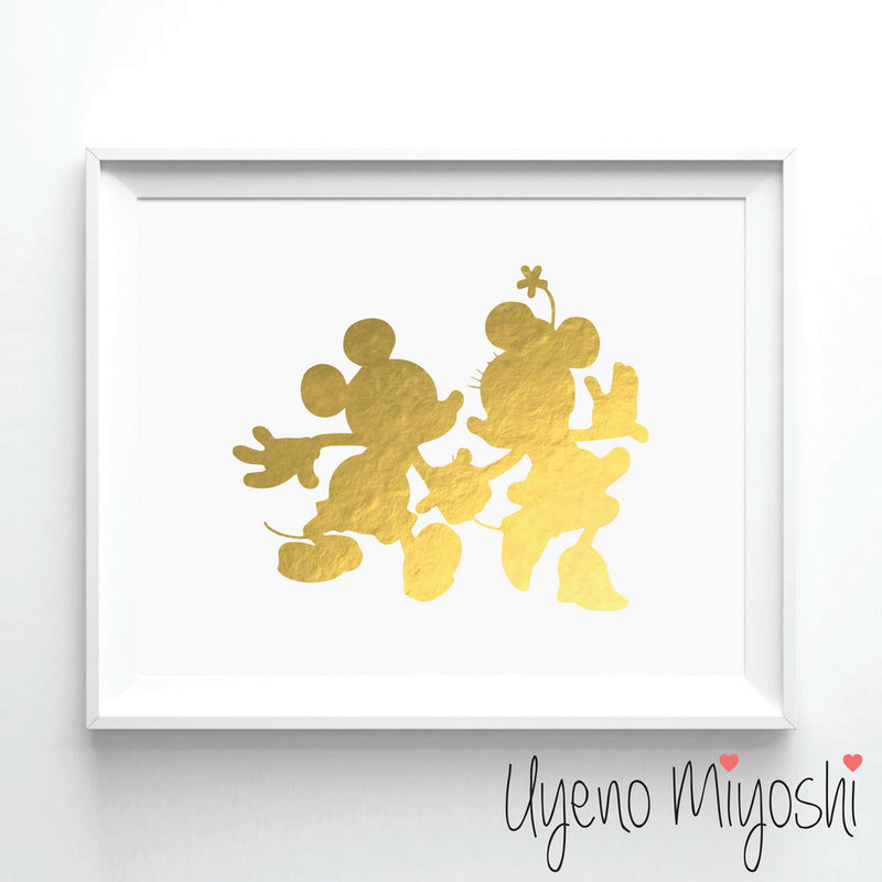 Mickey and Minnie Holding Hands