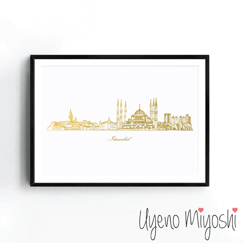 Istanbul Skyline Sketch