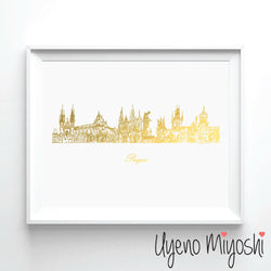 Prague Skyline Sketch