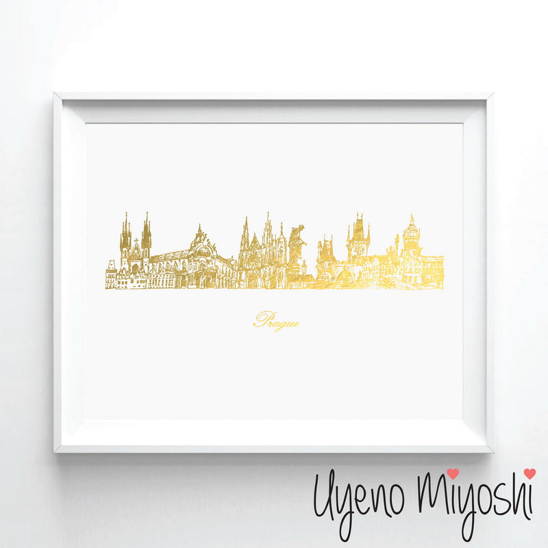 Prague Skyline Sketch