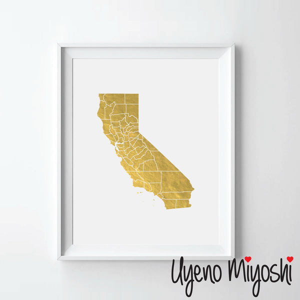 Map - California with Counties
