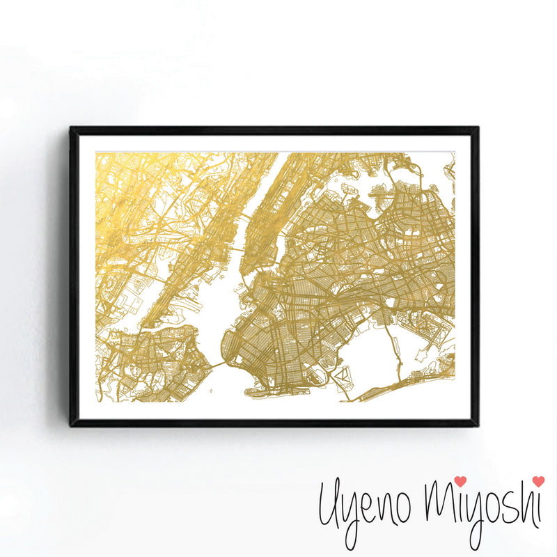 New York City and New Jersey Street Map